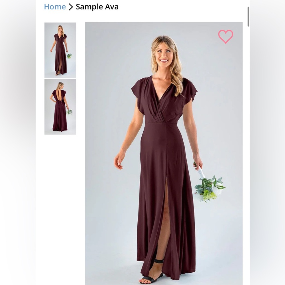 Kennedy Blue AVA Bordeaux bridesmaid dress 14 NWT Elegant Burgundy Evening Gown